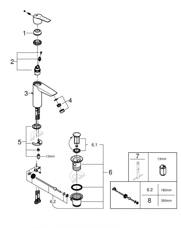 Змішувач для раковини Grohe Start хром 23552002