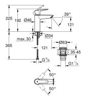 Змішувач для раковини Grohe Start чорний матовий 235752432