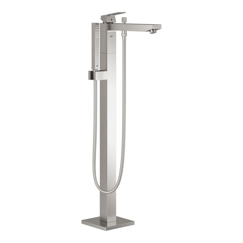 Смеситель для ванны Grohe Eurocube суперсталь 23672DC1 на пол