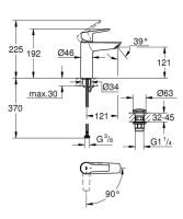 Смеситель для раковины Grohe Start хром 23746002