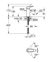 Смеситель для раковины Grohe BauFlow хром 23752000