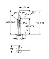 Смеситель для ванны Grohe Lineare суперсталь 23792DC1 на пол