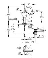 Змішувач для раковини Grohe Start Flow хром 23811000