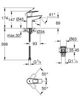 Змішувач для раковини Grohe BauLoop хром 23878001