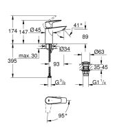 Змішувач для раковини Grohe StartEdge хром 23900001