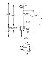 Змішувач для раковини Grohe Concetto New хром 23920001