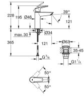 Смеситель для раковины Grohe Eurosmart New хром 23923003
