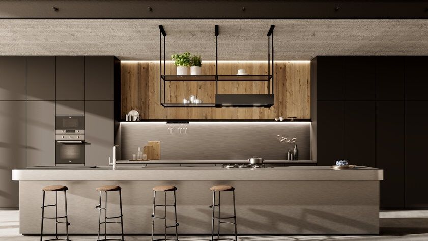 Змішувач для кухні Teka ARK 938I сталь матовий 23938120I з висувною лійкою