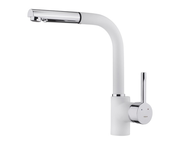 Змішувач для кухні Teka ARK 938 білий/хром 23938120W з висувною лійкою
