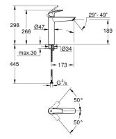 Змішувач для раковини Grohe Eurosmart New чорний матовий 239712433