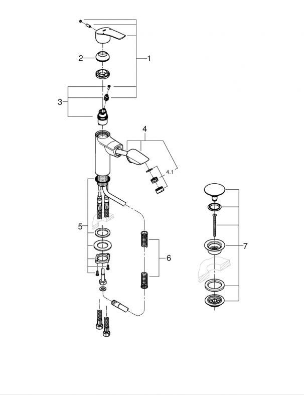 Змішувач для раковини Grohe Eurosmart New хром 23976003