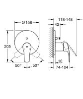 Смеситель скрытого монтажа Grohe Eurosmart New хром 24043003