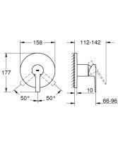 Смеситель скрытого монтажа Grohe Lineare графит темный матовый 24063AL1