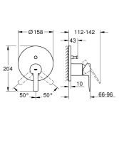 Смеситель скрытого монтажа Grohe Lineare хром 24064001