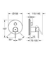Змішувач прихованого монтажу Grohe Plus суперсталь 24093DC3