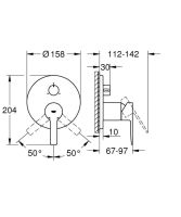 Змішувач прихованого монтажу Grohe Lineare хром 24095001
