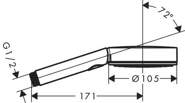 Ручной душ Hansgrohe Pulsify Select S черный матовый 24111670