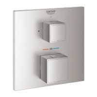 Змішувач прихованого монтажу Grohe Grohtherm Cube суперсталь 24153DC0