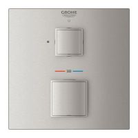 Змішувач прихованого монтажу Grohe Grohtherm Cube суперсталь 24153DC0