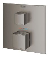 Змішувач прихованого монтажу Grohe Grohtherm Cube графіт темний матовий 24154AL0