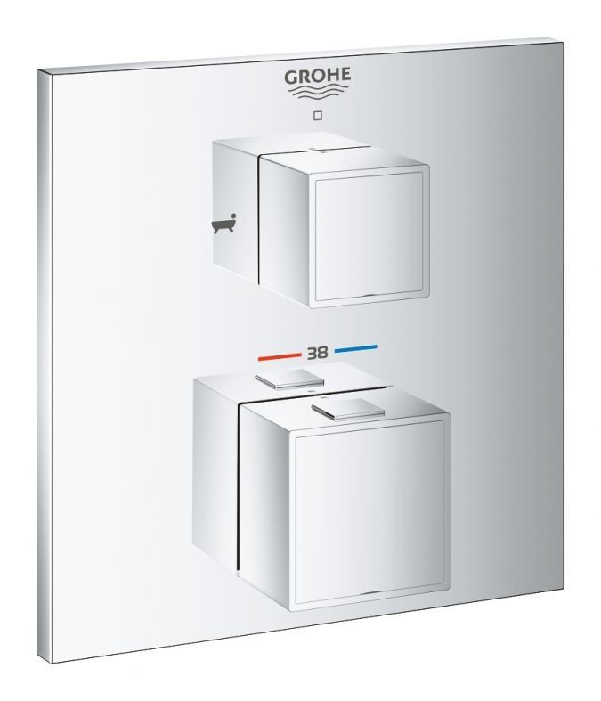 Змішувач прихованого монтажу Grohe Grohtherm Cube хром 24155000