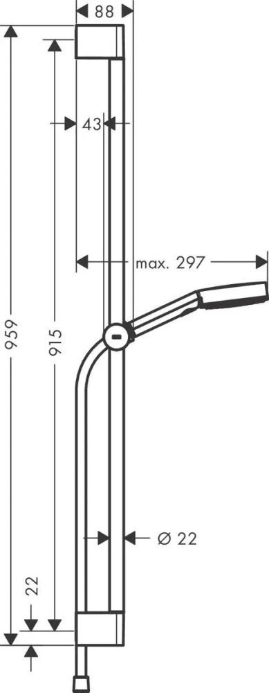 Душевой гарнитур Hansgrohe Pulsify Select S черный матовый 24170670