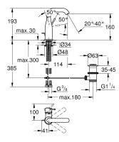 Смеситель для раковины Grohe Essence холодный рассвет 24173GL1