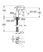 Змішувач для раковини Grohe Essence фантомний чорний 24176KF1