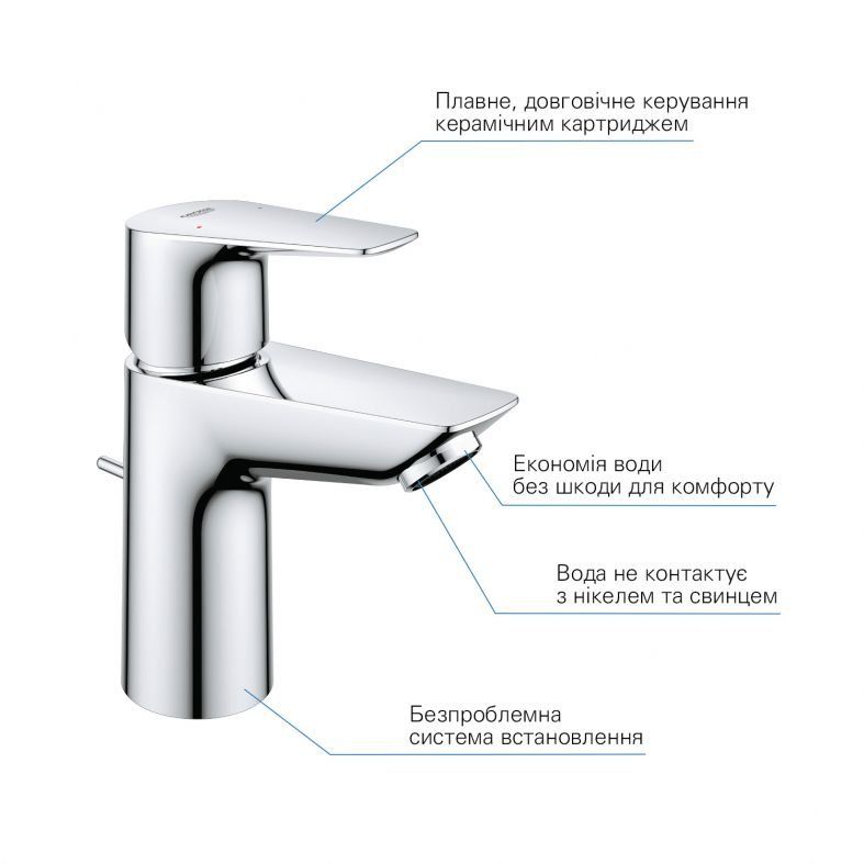 Змішувач для раковини Grohe StartEdge хром 24196001