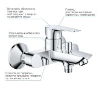 Змішувач для ванни Grohe StartEdge хром 24198001