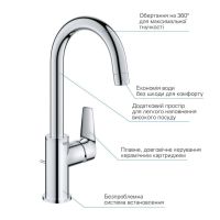 Змішувач для раковини Grohe StartEdge хром 24201001