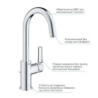 Змішувач для раковини Grohe Start хром 24203002