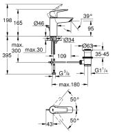 Змішувач для раковини Grohe Start хром 24209002