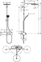 Душевая система с термостатом Hansgrohe Pulsify S хром 24220000