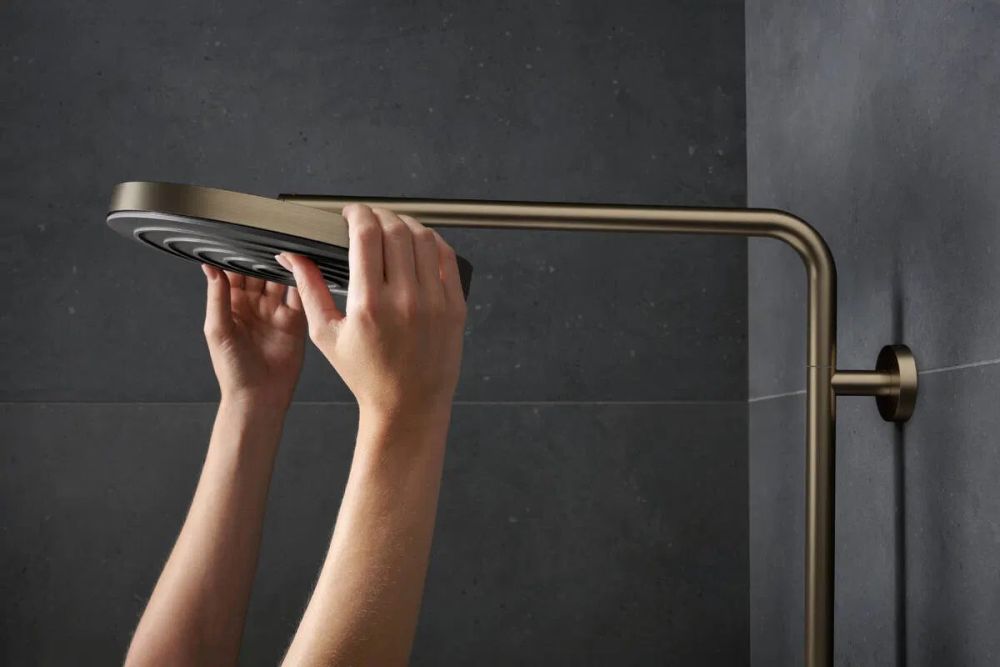 Душевая система с термостатом Hansgrohe Pulsify S Puro бронза 24222140