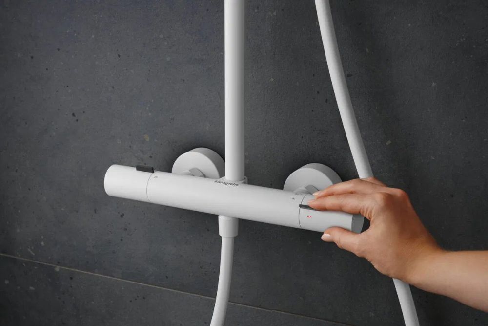 Душова система з термостатом Hansgrohe Pulsify S Puro білий матовий 24223700