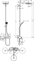 Душова система з термостатом Hansgrohe Pulsify хром 24230000