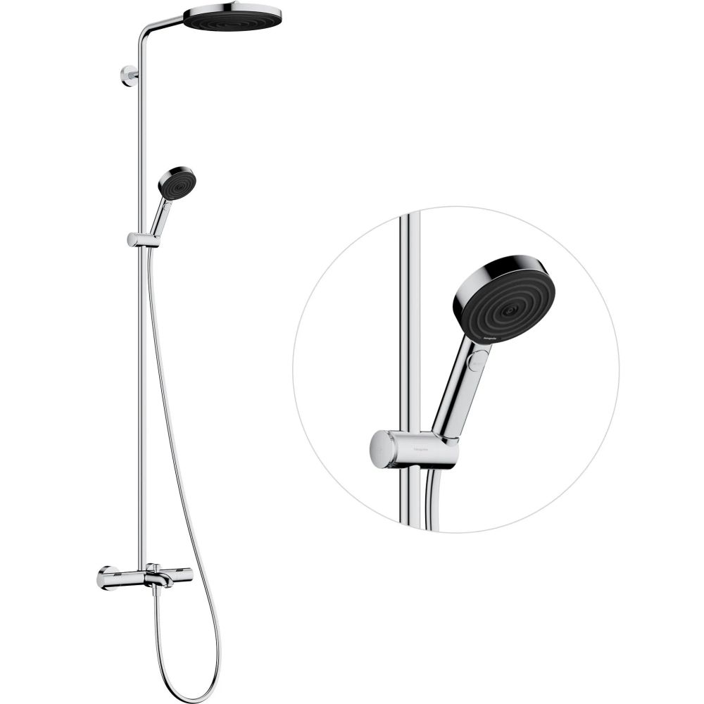 Душова система з термостатом Hansgrohe Pulsify S Puro хром 24232000