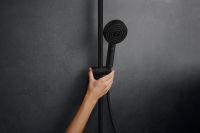Душевая система с термостатом Hansgrohe Pulsify S Puro черный матовый 24236670