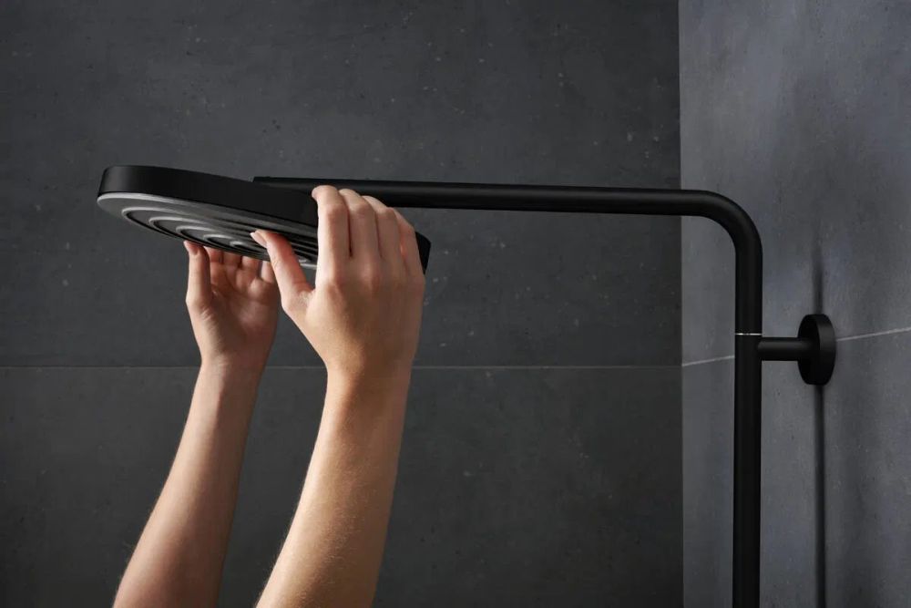 Душевая система с термостатом Hansgrohe Pulsify S Puro черный матовый 24237670
