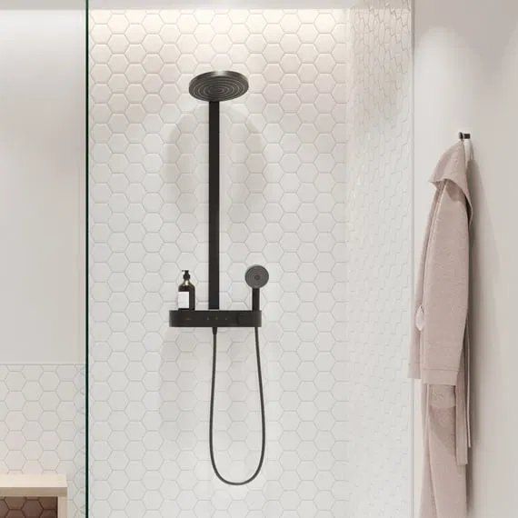 Душевая система с термостатом Hansgrohe Pulsify черный матовый 24241670