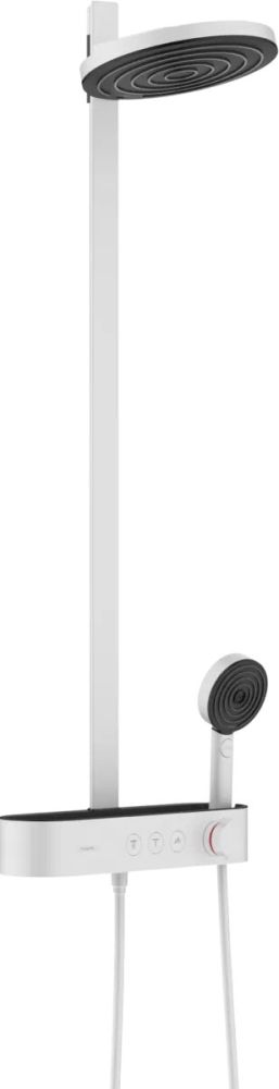 Душевая система с термостатом Hansgrohe Pulsify белый матовый 24241700