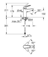 Змішувач для раковини Grohe Euroeco New хром 24266001