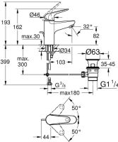 Змішувач для раковини Grohe Swift хром 24316001