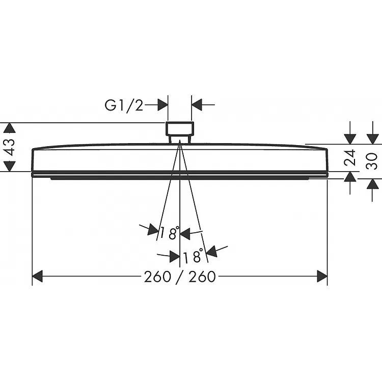 Верхній душ Hansgrohe Pulsify E білий матовий 24331700