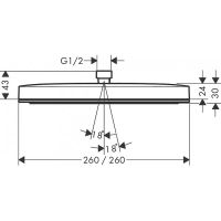 Верхній душ Hansgrohe Pulsify E білий матовий 24331700