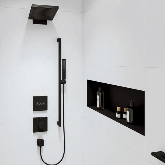 Верхній душ Hansgrohe Pulsify E чорний матовий 24351670