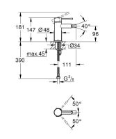 Змішувач для біде Grohe Essence New фантомний чорний 24395KF1