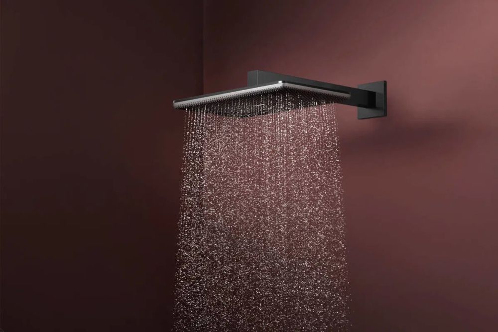 Душова система з термостатом Hansgrohe Raindance Alive Q чорний матовий хром 24580340