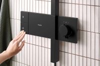 Душова система з термостатом Hansgrohe Raindance Alive Q чорний матовий 24580670
